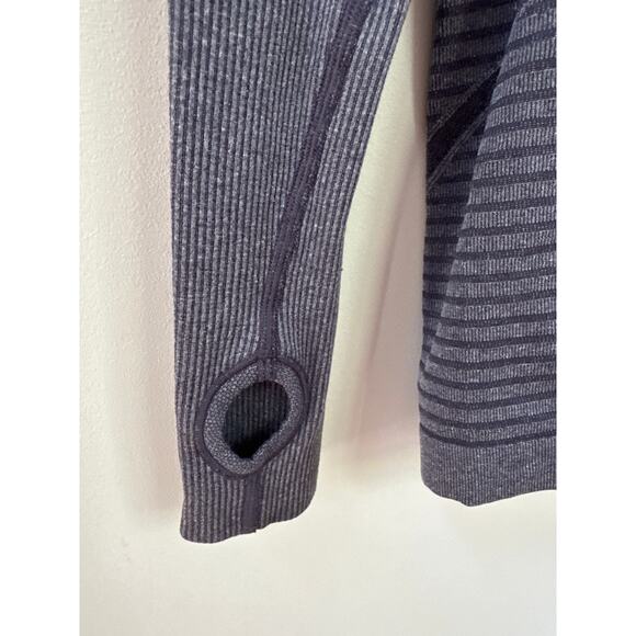 Lululemon Swiftly Tech Long Sleeve Shirt Top Blue Stripe Running Workout Gym 8 - Picture 4 of 6